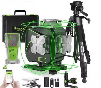 Лазерний рівень нівелір Huepar S04CG Premium + приймач
