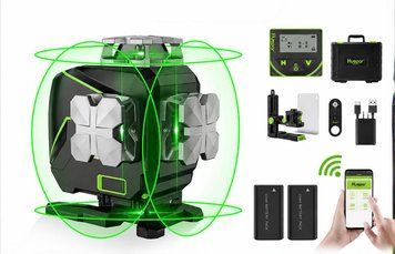Лазерний рівень Huepar S04CG 4D 360&deg; (16 ліній, Bluetooth, LCD) 2 акумулятори