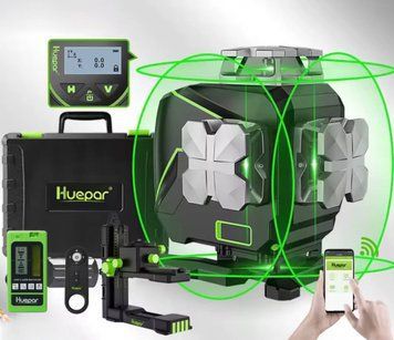 Лазерний рівень (нівелір) Huepar S04CG Premium +приймач