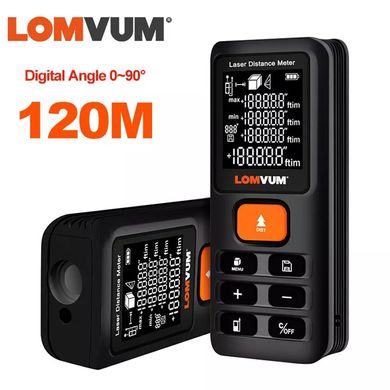 Дальномер электронная лазерная рулетка LOMVUM E40 (120м) с электронным уровнем