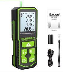 Лазерный дальномер Huepar S100-G 100 м Зеленый лазер | Type-C | Угломер | IP54